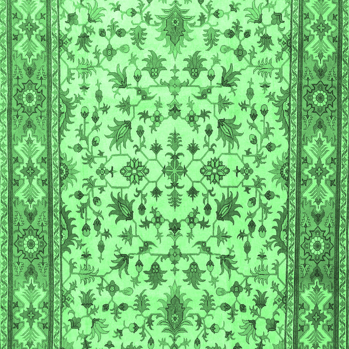 Machine Washable Persian Emerald Green Traditional Area Rugs, wshtr1691emgrn