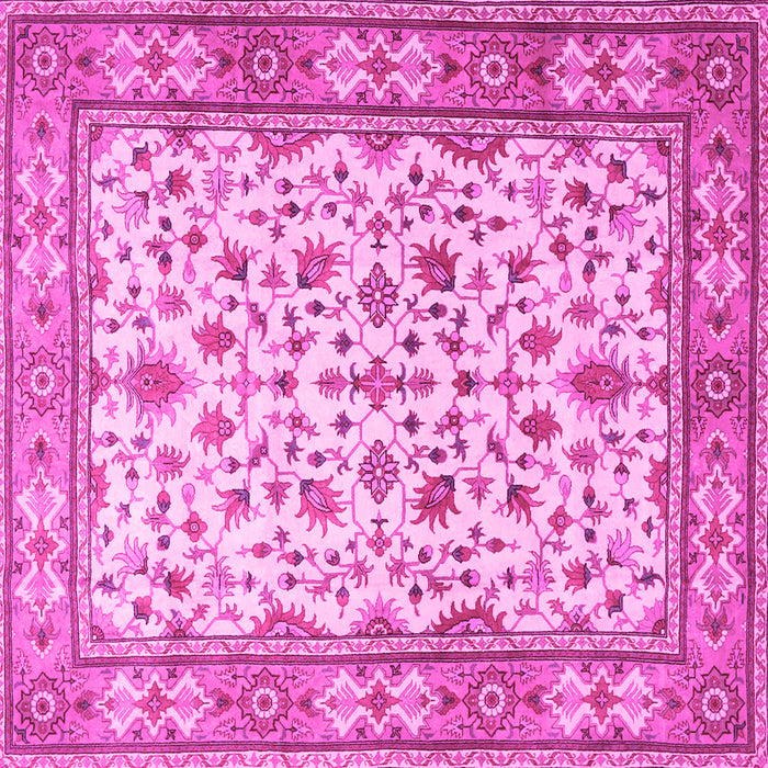 Square Persian Pink Traditional Rug, tr1691pnk