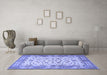 Machine Washable Persian Blue Traditional Rug in a Living Room, wshtr1691blu