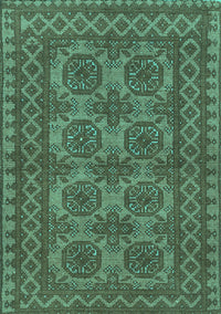 Southwestern Turquoise Country Rug, tr1692turq