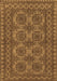 Machine Washable Southwestern Brown Country Rug, wshtr1692brn