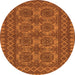 Square Southwestern Orange Country Rug, tr1692org