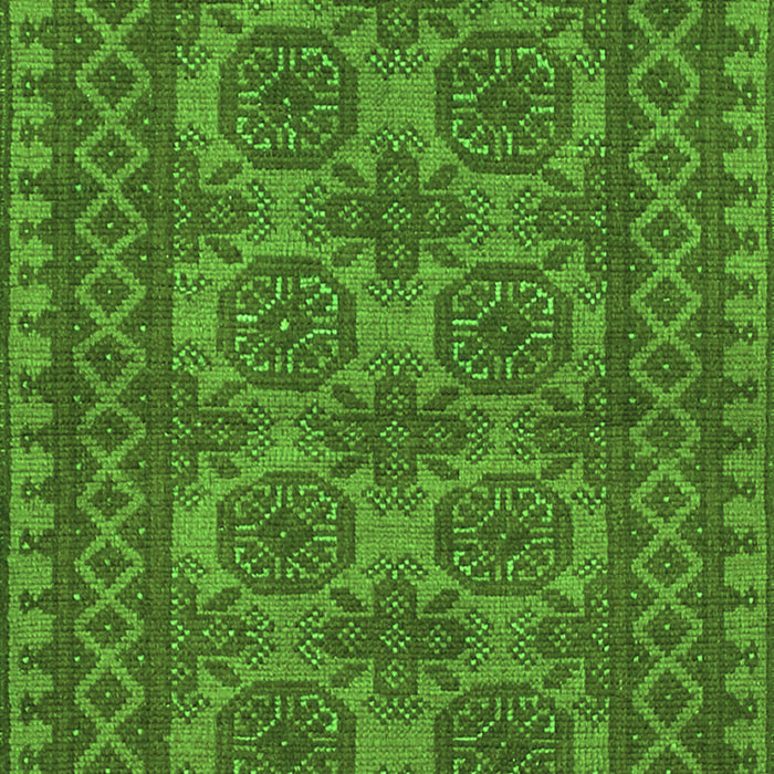 Serging Thickness of Machine Washable Southwestern Green Country Area Rugs, wshtr1692grn
