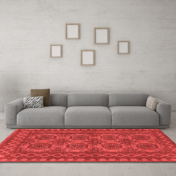 Country Red Washable Rugs