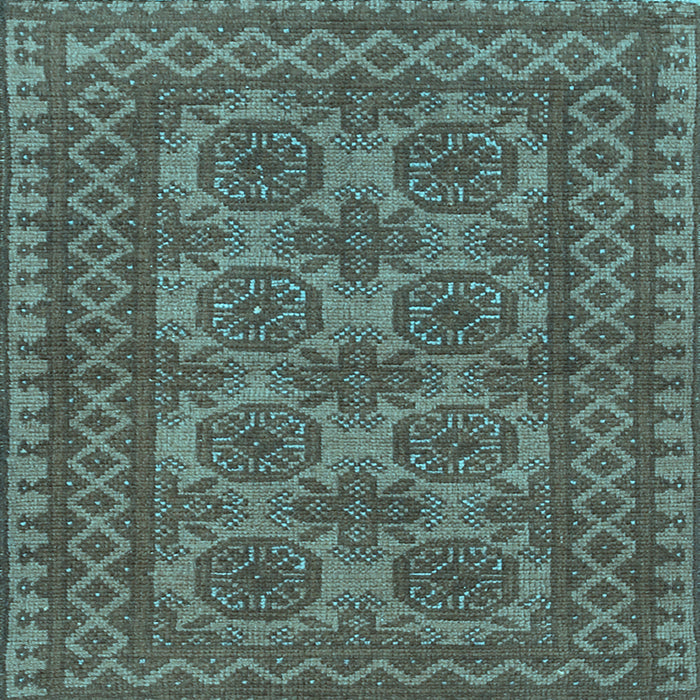 Square Machine Washable Southwestern Light Blue Country Rug, wshtr1692lblu