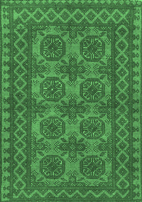 Southwestern Emerald Green Country Rug, tr1692emgrn