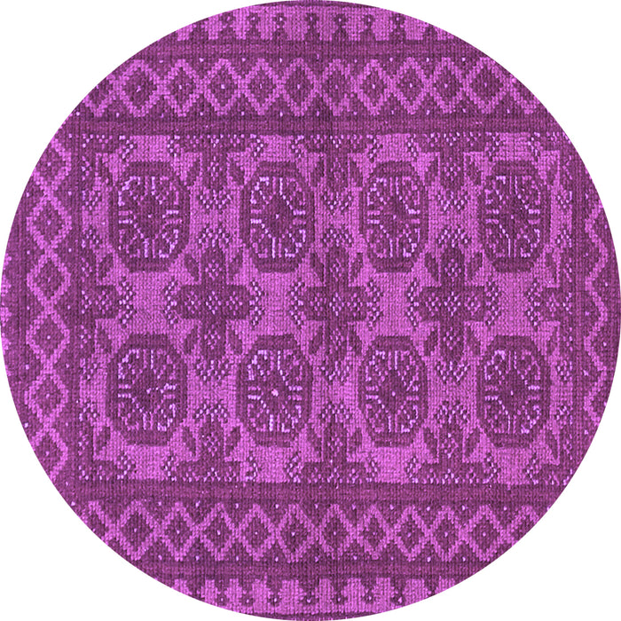 Round Southwestern Purple Country Rug, tr1692pur
