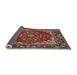 Sideview of Traditional Saffron Red Medallion Rug, tr1693