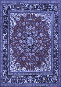 Medallion Blue Traditional Rug, tr1693blu