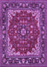 Machine Washable Medallion Purple Traditional Area Rugs, wshtr1693pur