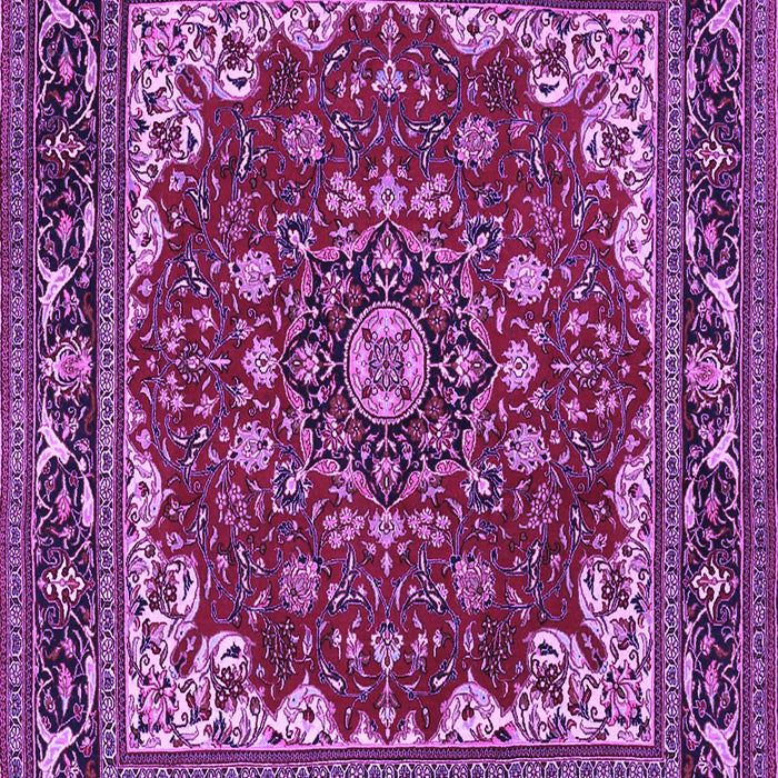 Machine Washable Medallion Purple Traditional Area Rugs, wshtr1693pur