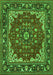 Medallion Green Traditional Rug, tr1693grn