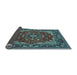 Sideview of Medallion Light Blue Traditional Rug, tr1693lblu