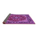 Sideview of Medallion Purple Traditional Rug, tr1693pur