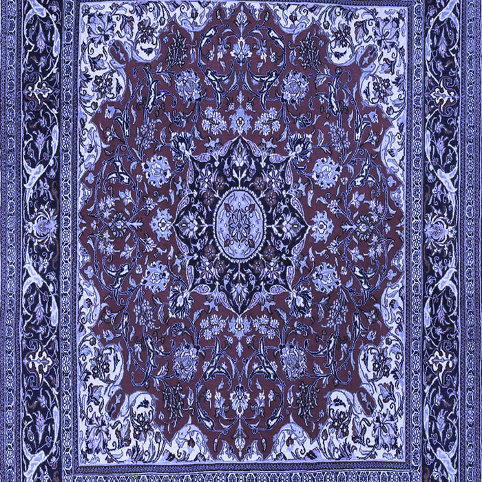 Medallion Blue Traditional Rug, tr1693blu