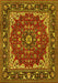 Medallion Yellow Traditional Rug, tr1693yw