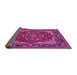 Sideview of Medallion Pink Traditional Rug, tr1693pnk