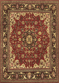 Medallion Brown Traditional Rug, tr1693brn