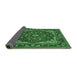 Sideview of Medallion Emerald Green Traditional Rug, tr1693emgrn