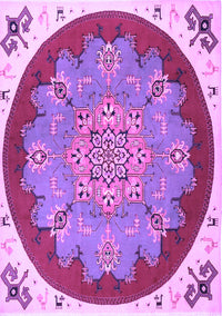 Medallion Purple Traditional Rug, tr1694pur