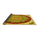 Sideview of Medallion Yellow Traditional Rug, tr1694yw