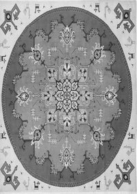 Medallion Gray Traditional Rug, tr1694gry