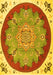 Medallion Yellow Traditional Rug, tr1694yw