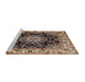 Sideview of Machine Washable Traditional Bakers Brown Rug, wshtr1695