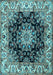 Medallion Light Blue Traditional Rug, tr1695lblu