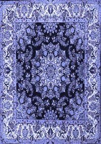 Medallion Blue Traditional Rug, tr1695blu