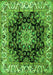 Medallion Green Traditional Rug, tr1695grn