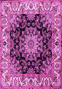 Medallion Pink Traditional Rug, tr1695pnk