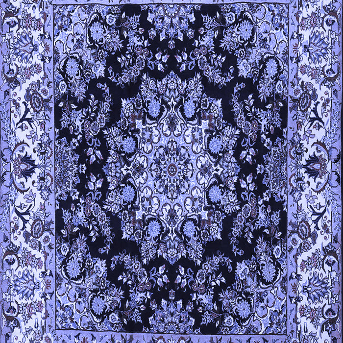 Medallion Blue Traditional Rug, tr1695blu