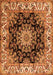 Serging Thickness of Machine Washable Medallion Orange Traditional Area Rugs, wshtr1695org