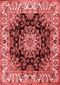 Medallion Red Traditional Rug, tr1695red