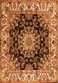 Medallion Orange Traditional Rug, tr1695org