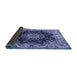 Sideview of Medallion Blue Traditional Rug, tr1695blu