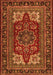 Serging Thickness of Machine Washable Medallion Orange Traditional Area Rugs, wshtr1696org