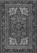 Medallion Gray Traditional Rug, tr1696gry