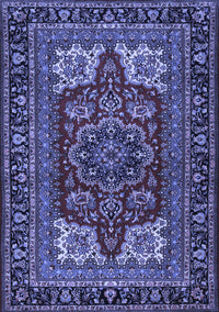 Medallion Blue Traditional Rug, tr1696blu