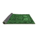 Sideview of Medallion Emerald Green Traditional Rug, tr1696emgrn