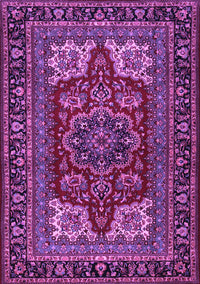 Medallion Purple Traditional Rug, tr1696pur