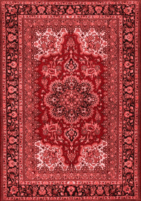 Medallion Red Traditional Rug, tr1696red