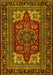 Medallion Yellow Traditional Rug, tr1696yw