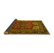 Sideview of Medallion Yellow Traditional Rug, tr1696yw