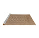 Sideview of Machine Washable Traditional Light Brown Rug, wshtr1697