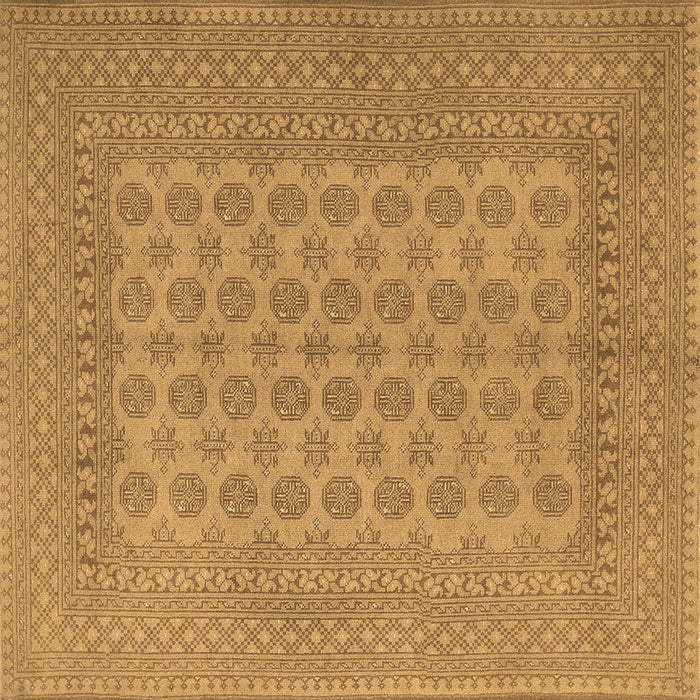 Square Machine Washable Persian Brown Traditional Rug, wshtr1697brn