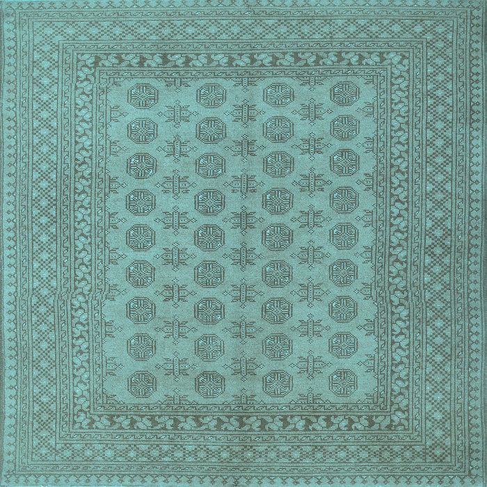 Square Persian Light Blue Traditional Rug, tr1697lblu