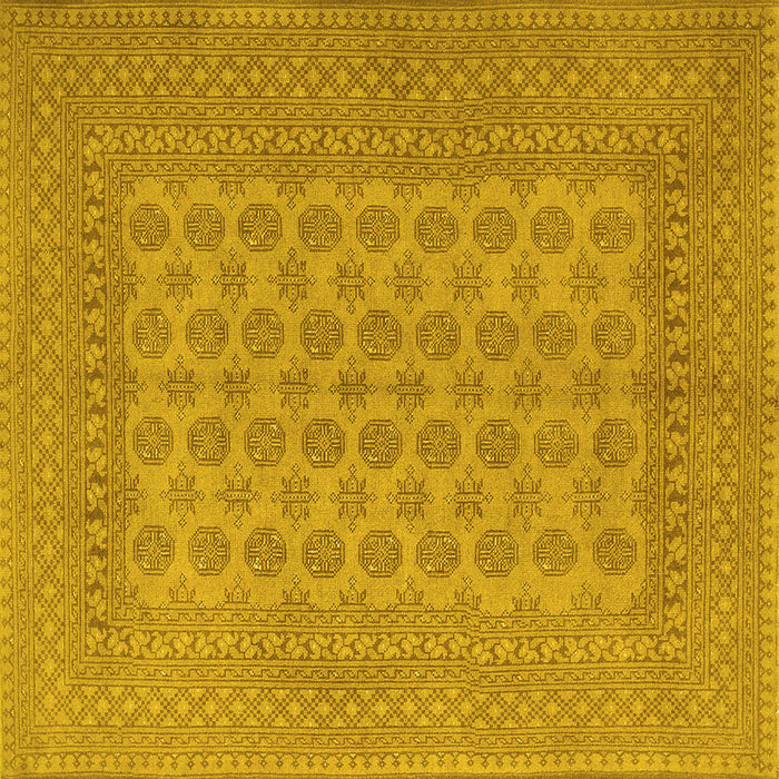 Square Persian Yellow Traditional Rug, tr1697yw