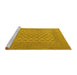 Sideview of Machine Washable Persian Yellow Traditional Rug, wshtr1697yw